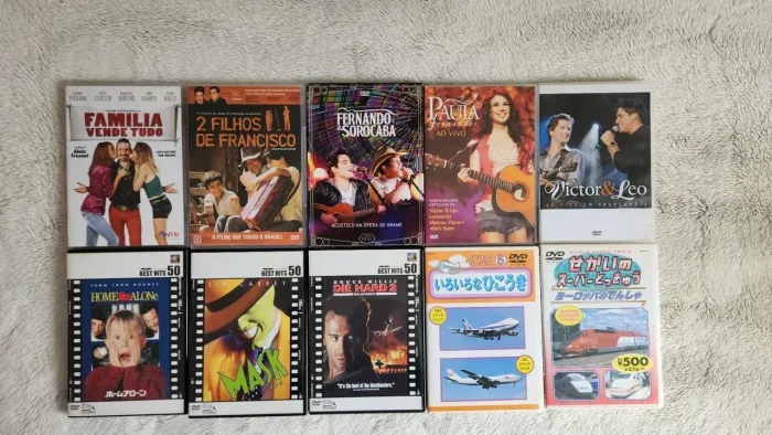 Kit Lote de DVDs Diversos - Música, Filmes e Apresentações