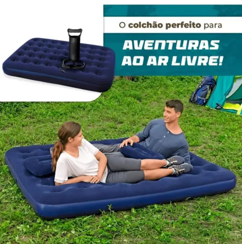 Colchão Ar Inflável Confortável para Dormir Bem