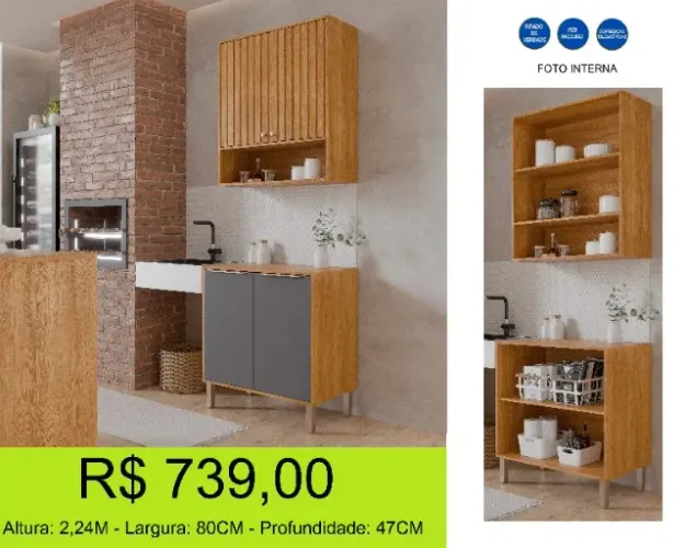 Sua cozinha mais completa do que nunca - Armário 100% MDF