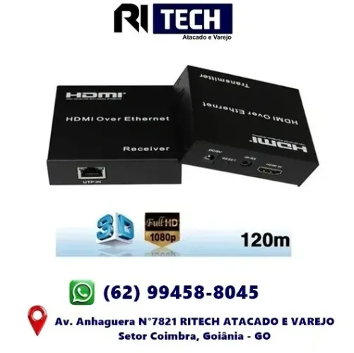 Extensor Hdmi 120 Metros Com Hdmi Extender Tx/rx