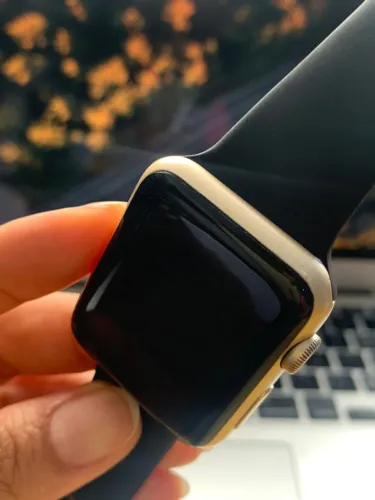 Apple Watch S1 42mm Rosa/cinza/dourado Garantia + Brinde S1 Fo3/7 Mesh Preto Dourado