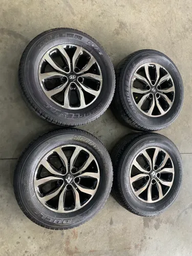 Rodas aro 16 5/114 + pneus Bridgestone oroch ,duster , Creta  