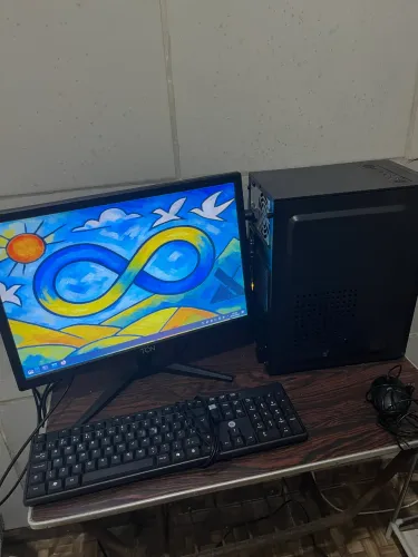 PC completo i3, 16GB RAM, SSD, monitor, teclado e mouse