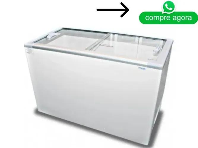 Freezer Horizontal Tampa de Vidro Fricon 411L