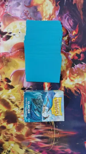 2 packs de sleeve dragon shield matte,preto (73uni) e azul(87uni)