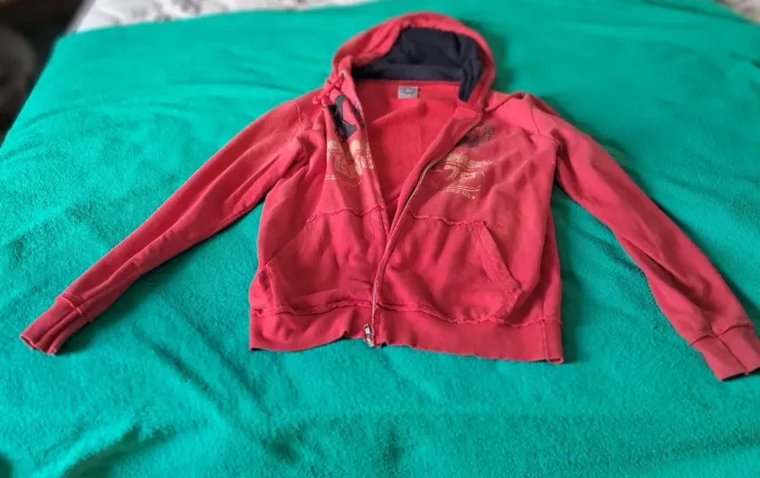 Moletom Zara com Zíper,  Capuz e Bolsos 