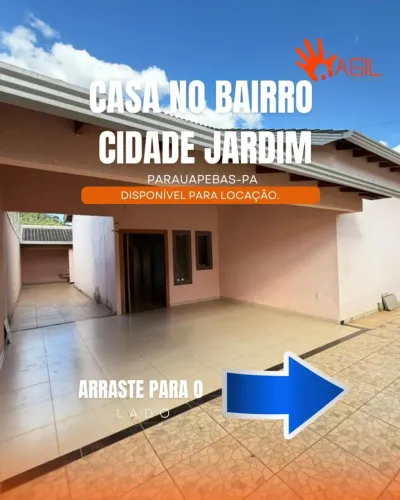 CASA COM 03 QUARTOS DISPONÍVEL PARA LOCAÇÃO NO BAIRRO CIDADE JARDIM. (ÓTIMA LOCALIZAÇÃO)