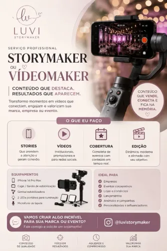 Storymaker e Videomaker para Eventos, Empresas e Marcas