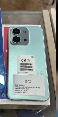 XIAOMI Redmi15C 4G Verde - Novo - Tela Enorme + Câmera de 50MP