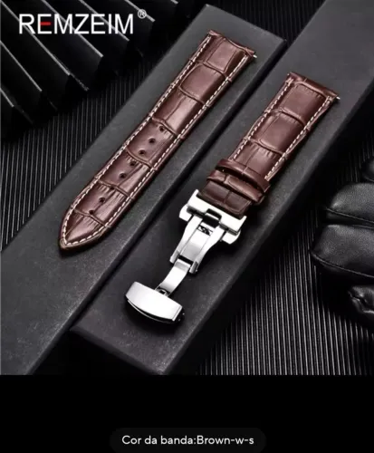 Duas Pulseiras relógio em couro 22 mm
