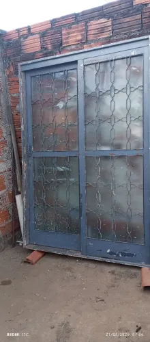 porta de ferro de serralheria de corre de 1.50×2.10
