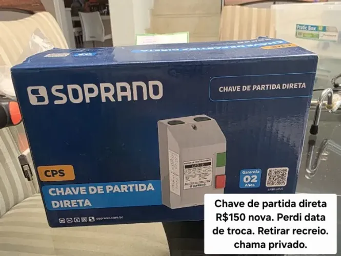 Chave de partida direta Soprano CPS - NOVA - perdi prazo de troca R$150. 