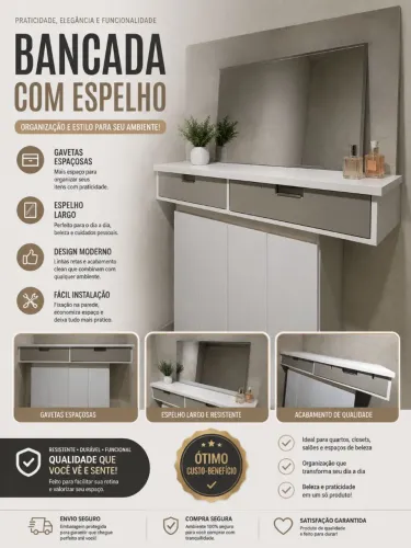Bancada mais espelho 