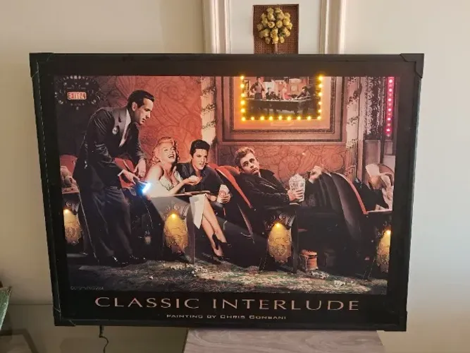 Quadro Classic Interlude LED Luminoso Cinema Grande 81x61 cm