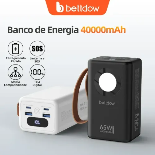 Powerbank 40000mah 65w Portátil Carga Rápida