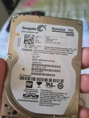 HD Seagate Momentus 500gb Notebook 