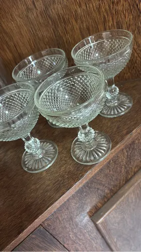 Conjunto taça sobremesa antigo 