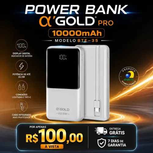 Carregador Portátil ?GOLD PRO BTE-35