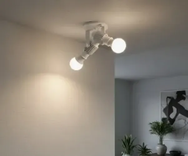 SPOT ALETADO P/ 2 LAMPADAS E27 BRANCO INDALUZ