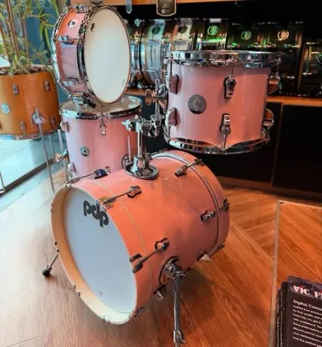 Caixa de Bateria PDP New Yorker 14" (Cor Rosa) + Bag + Pele Evans HD Dry