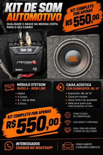 Caixa acústica e módulo