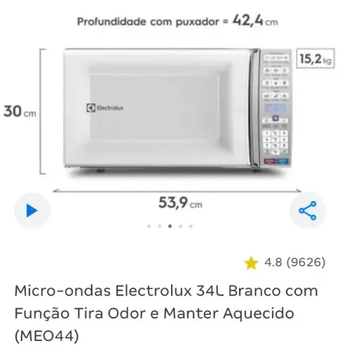 Microondas Electrolux