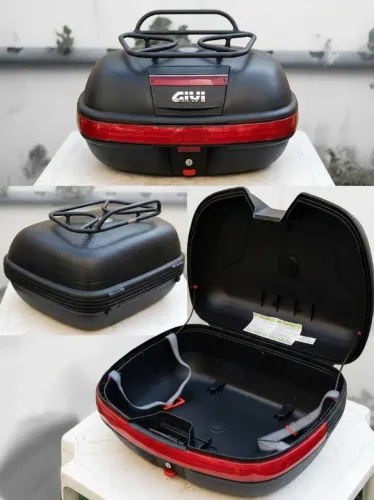 Maleiro Bau Givi com Grelha Rack Superior E360n - SEMI NOVO ÓTIMO ESTADO!
