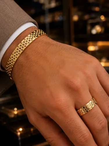 Anel e Bracelete Jubilee em Ouro 18K 750