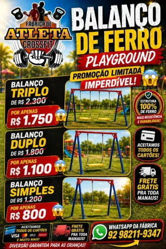 PROMOÇÃO DE PLAYGROUND IMPERDÍVEL