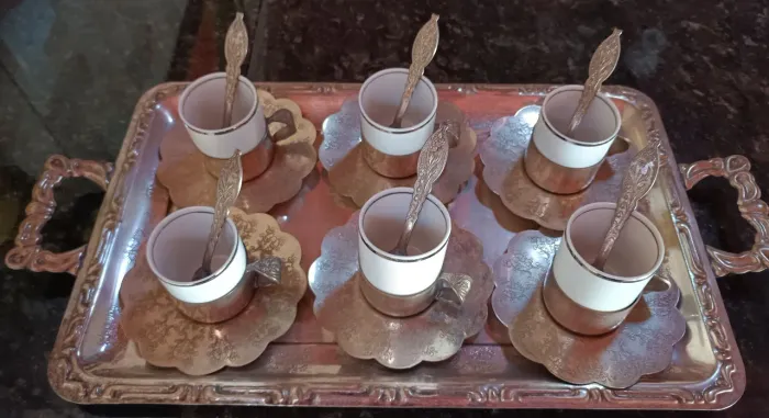 Jogo de xícaras de porcelana