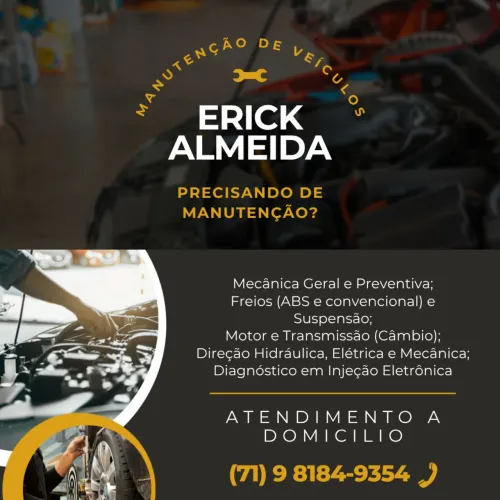 MECÂNICO AUTOMOTIVO A DOMICÍLIO!!