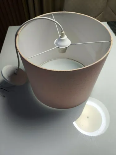 LUSTRE PENDENTE ROSA + INTERRUPTOR ROSA (BÔNUS)
