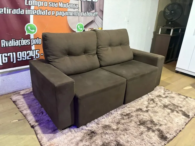 Sofa retrátil reclinável Possui 1.90 por 1.40 aberto !((ENTREGO GRATIS)