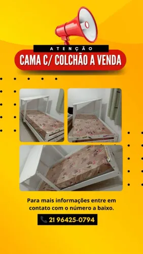 Cama de solteiro com colchão 