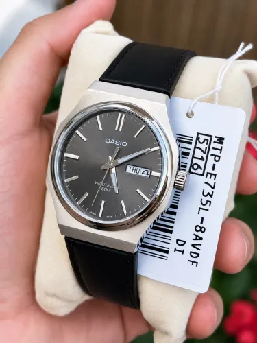 Relógio Casio MTPE735L 38mm Couro Novo