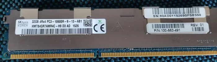 Memoria skhynix 32gb pc3-10600r