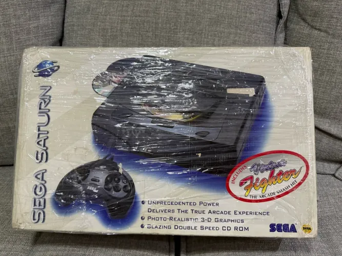 Sega Saturn Tectoy Chaveado com 1 controle morcego