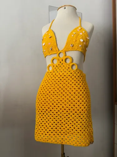 Vestido de crochê para encomenda