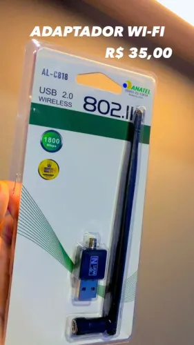 Adaptador Wi-Fi, conexão sem fio