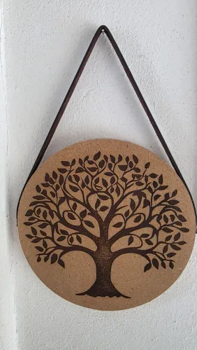 Placa decorativa árvore da vida com alça para pendurar