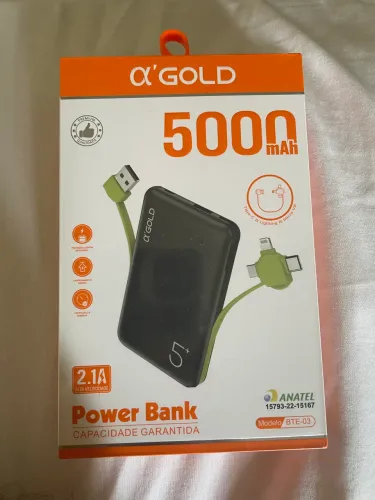 Power bank 5000mha novos 0km na caixa