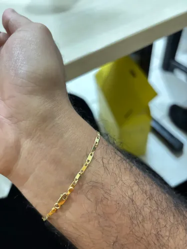 Pulseira ouro 18k maciça piastrine