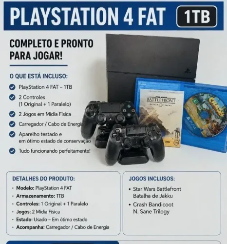 Vídeo game PS4 Fat