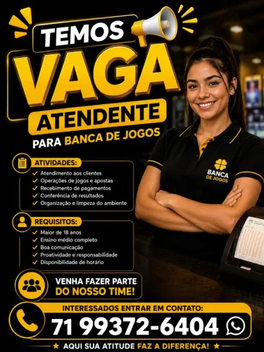 Vaga para atendente