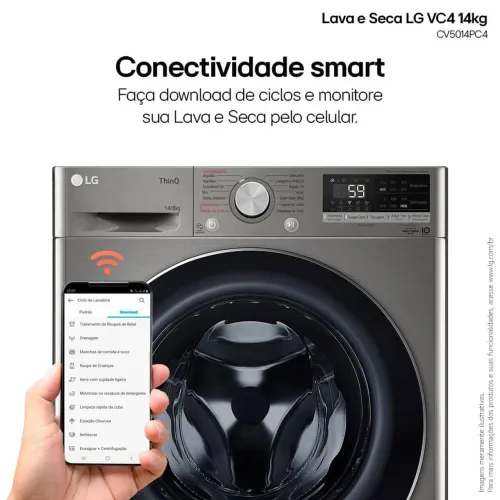 LAVA E SECA LG VC4 14kg NOVA C/Nota fiscal Top de Linha
