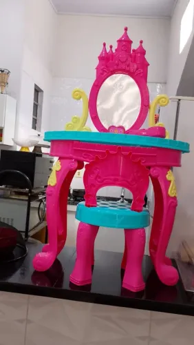 Penteadeira infantil de princesa - Rosa