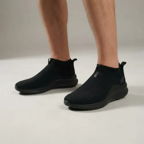 Tênis Masculino Adrun Esportivo Flex Go Slip On Masculino Preto Casual Confortável
