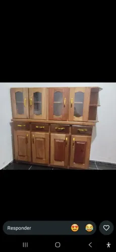 ARMÁRIO DE COZINHA+BALCÃO TODO DE MADEIRA