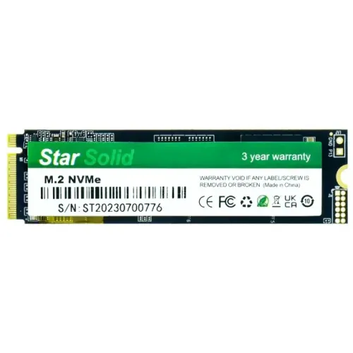 M.2 512GB SSD Nvme Star PCIe 3.0, Leitura até 2100MB/s Gravação 1700MB/s