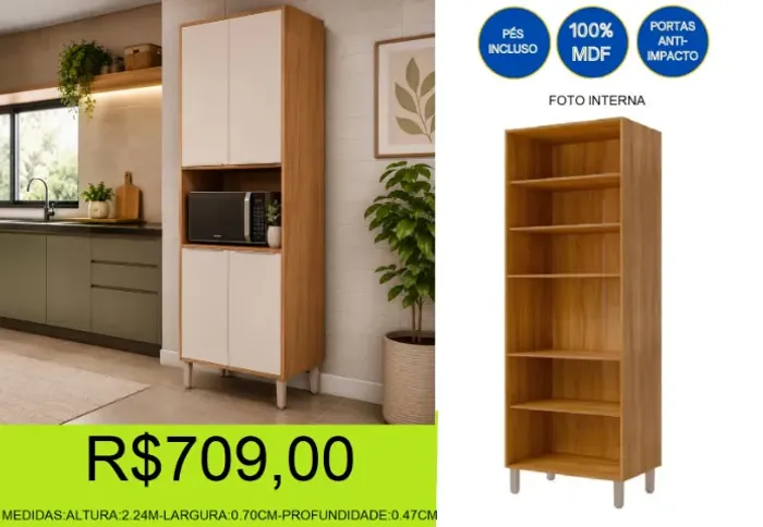 paneleiro - 100 % mdf - amplo - mgm - compre hoje e receba em até 72 horas
